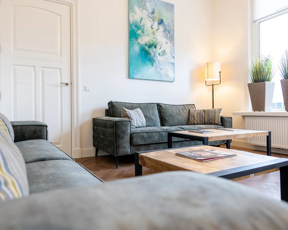 Afkickkliniek Eindhoven dagbehandeling in rustige, moderne woonkamer.