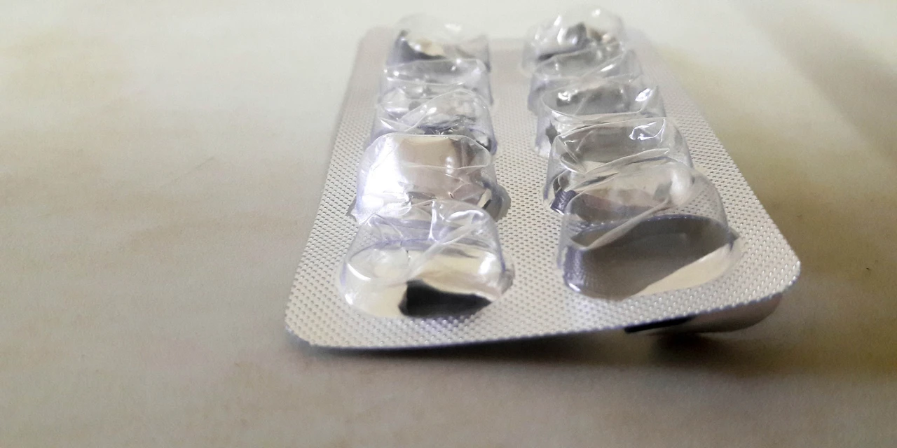 Lege blisterverpakking van pregabaline pillen.